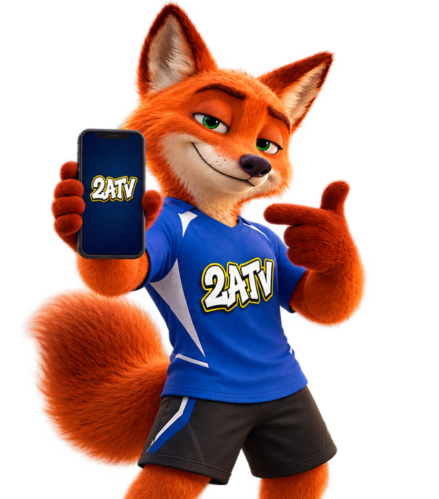 Mascote 2ATV indicando o atendimento pelo WhatsApp